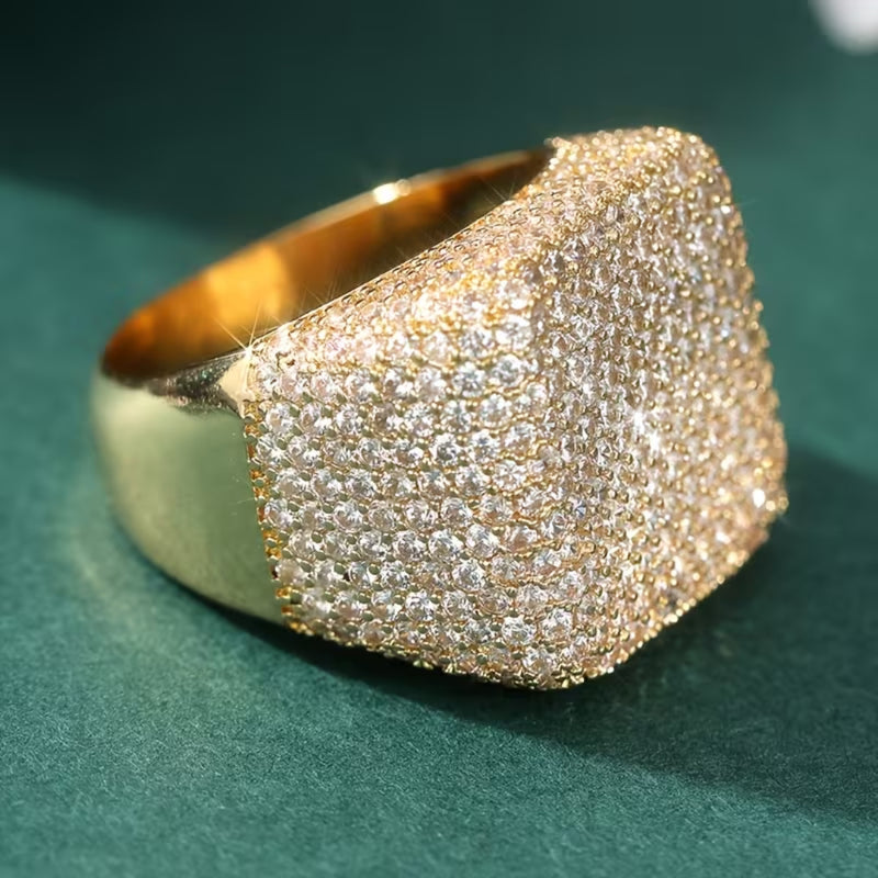 Iced Pavé Signet Ring