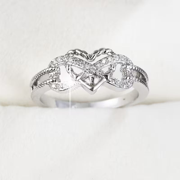 Infinity Heart Pavé Ring