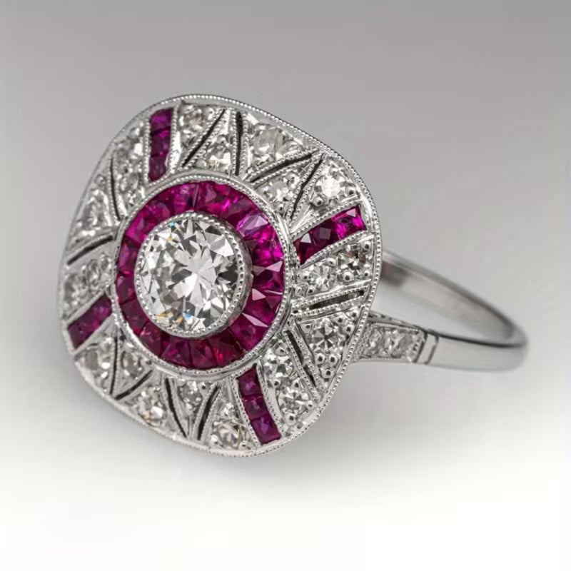 Ruby Halo Ring