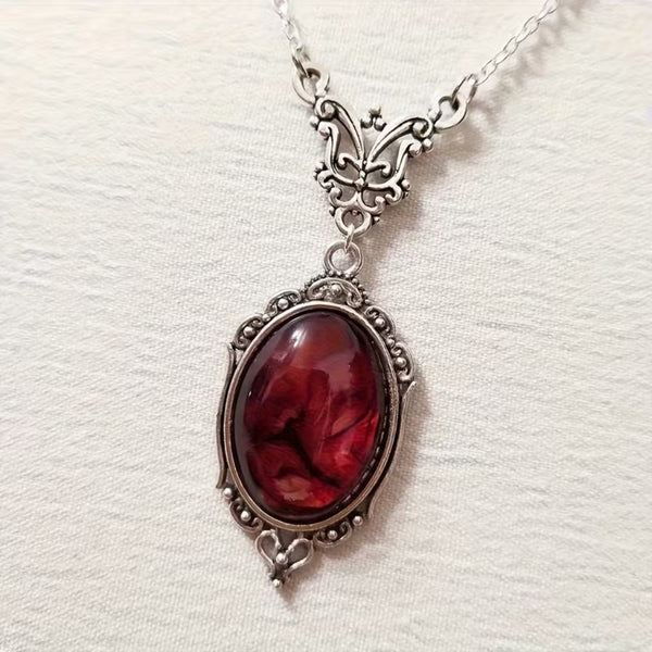 Victorian Garnet Pendant Necklace