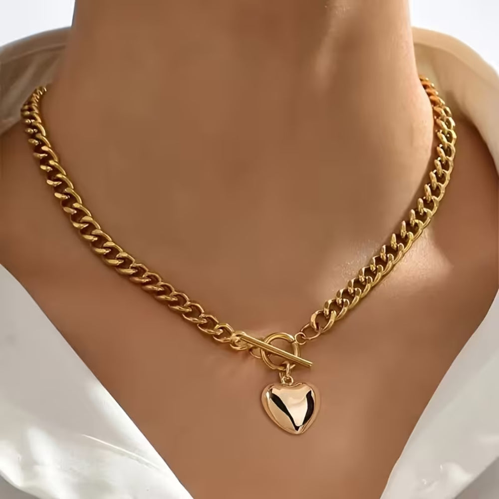 Heart Toggle Chain Necklace