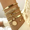 Gold Knotted Elegance Bracelet Set