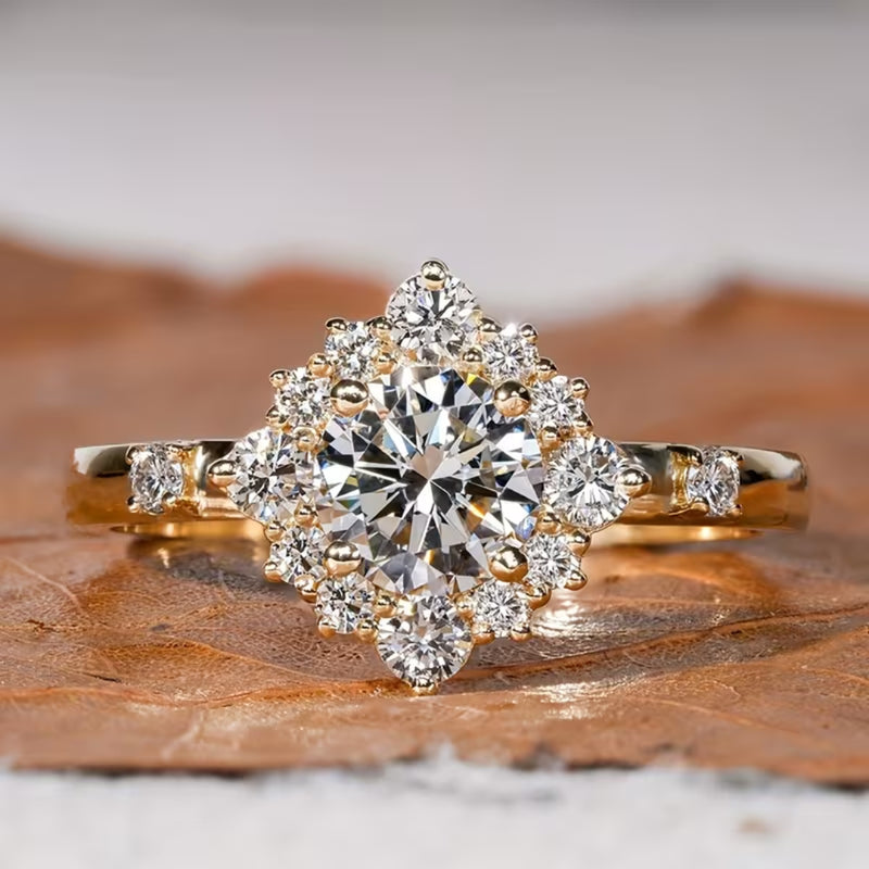 Radiant Halo Cluster Ring