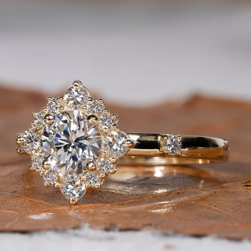 Radiant Halo Cluster Ring