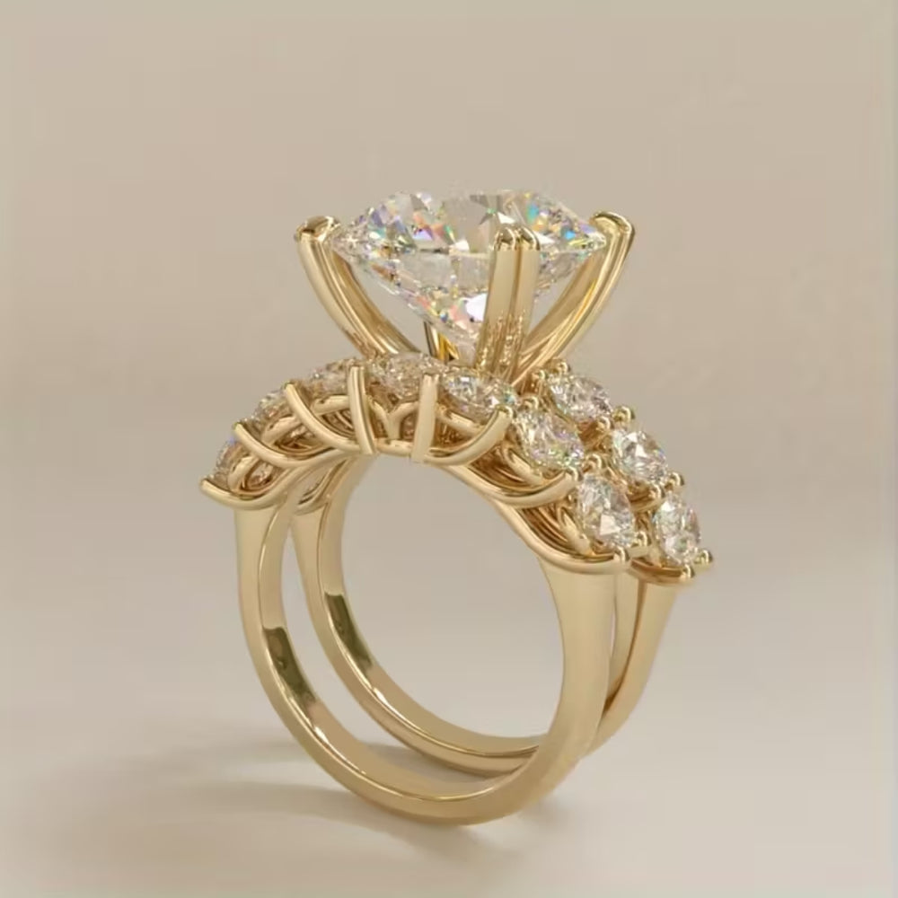 Radiant Duo Solitaire Ring