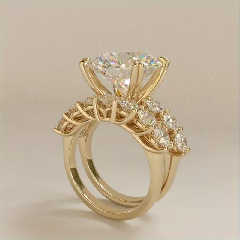 Radiant Duo Solitaire Ring