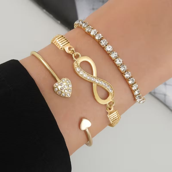 Infinity Sparkle Bracelet Set