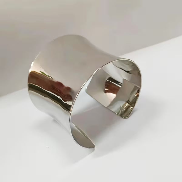 Bold Hammered Gold Cuff Bracelet
