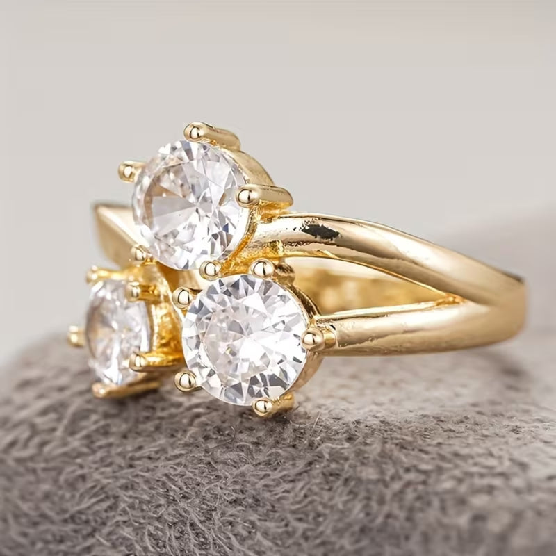 Triple Stone Classic Ring