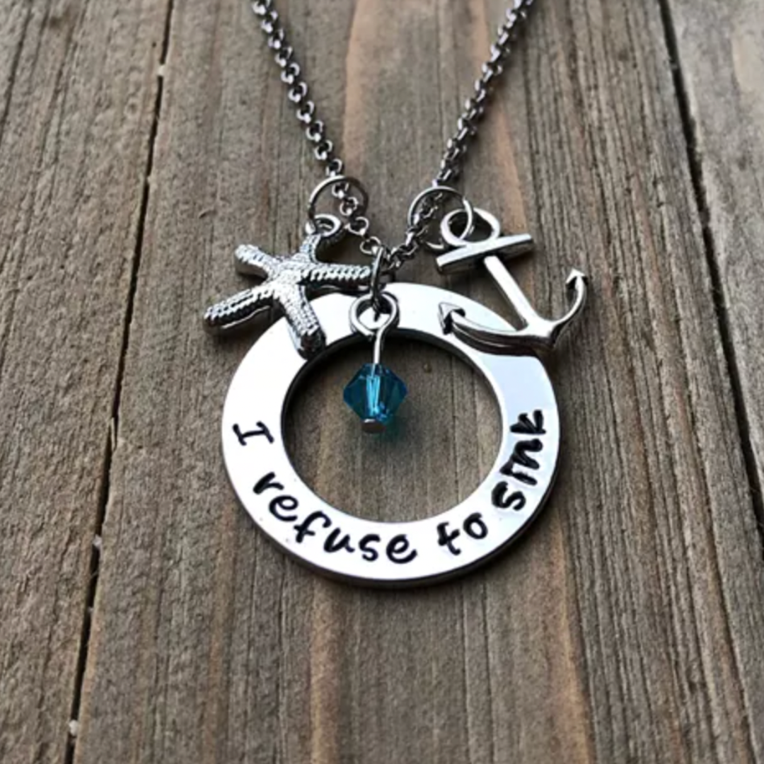 Round Ocean Necklace in Silver