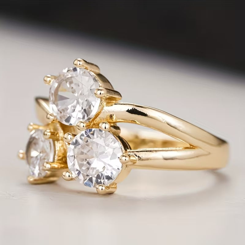Triple Stone Classic Ring