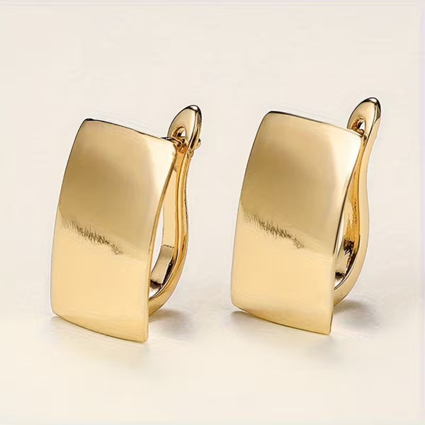 Minimal Sculpted Gold Earrings