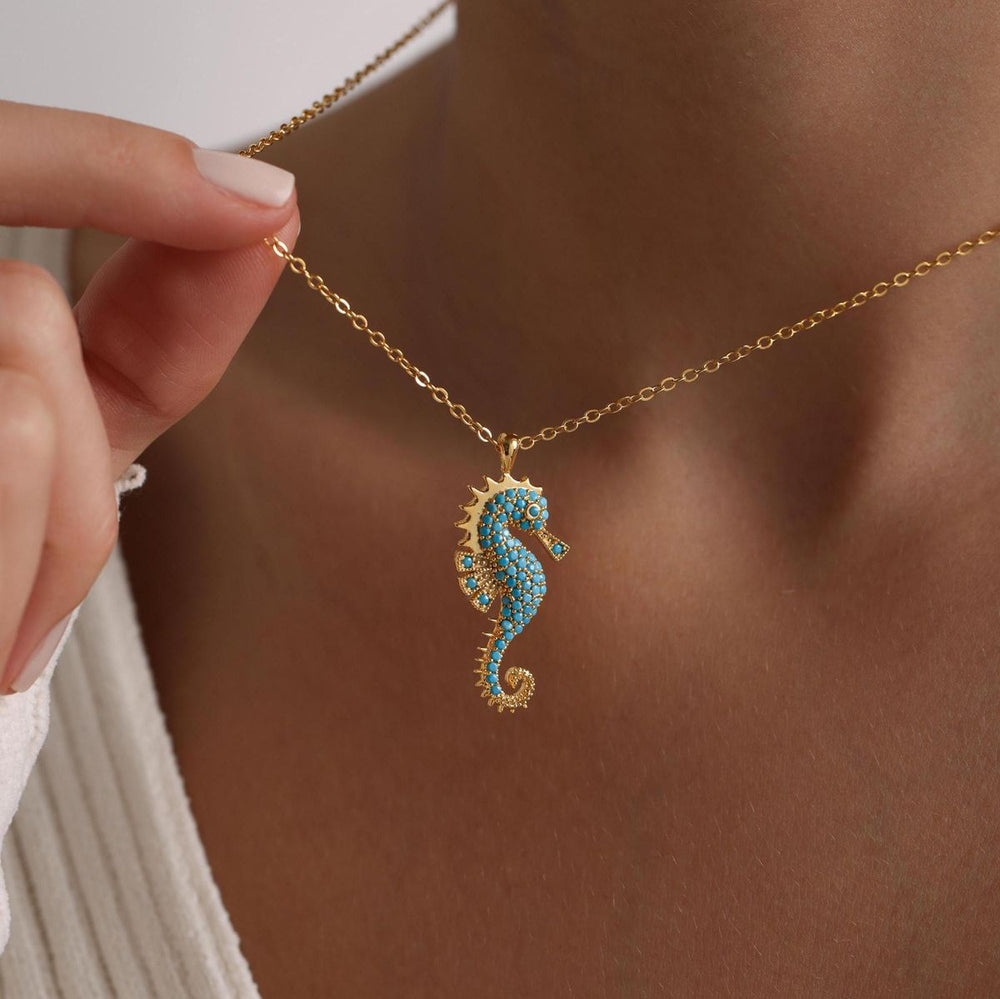 Blue Reef Seahorse Necklace