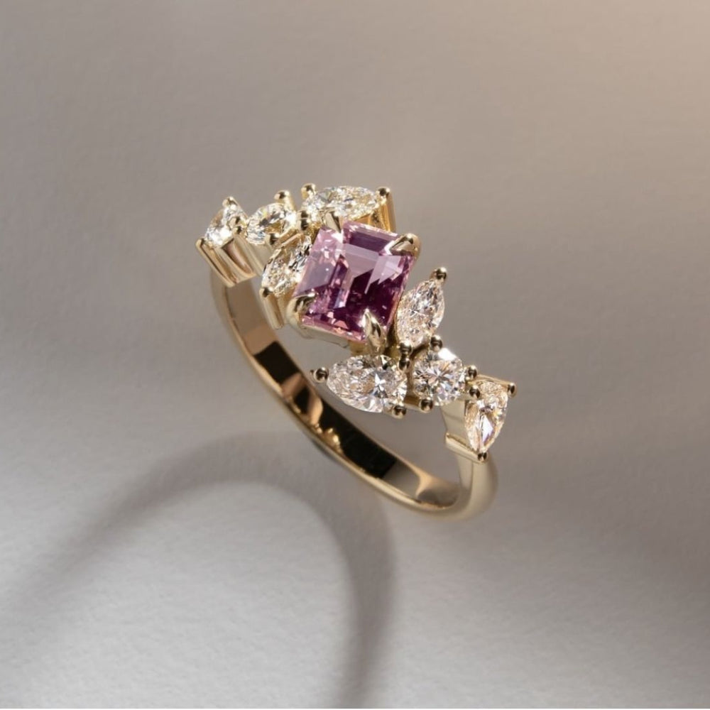 Pink Radiance Crown Ring