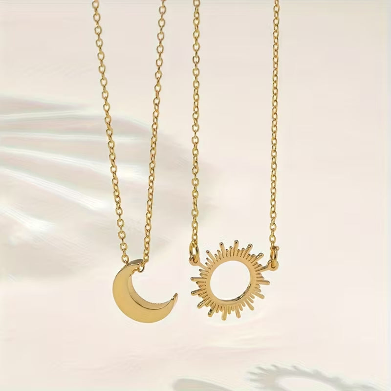 Sun & Moon Layered Necklace