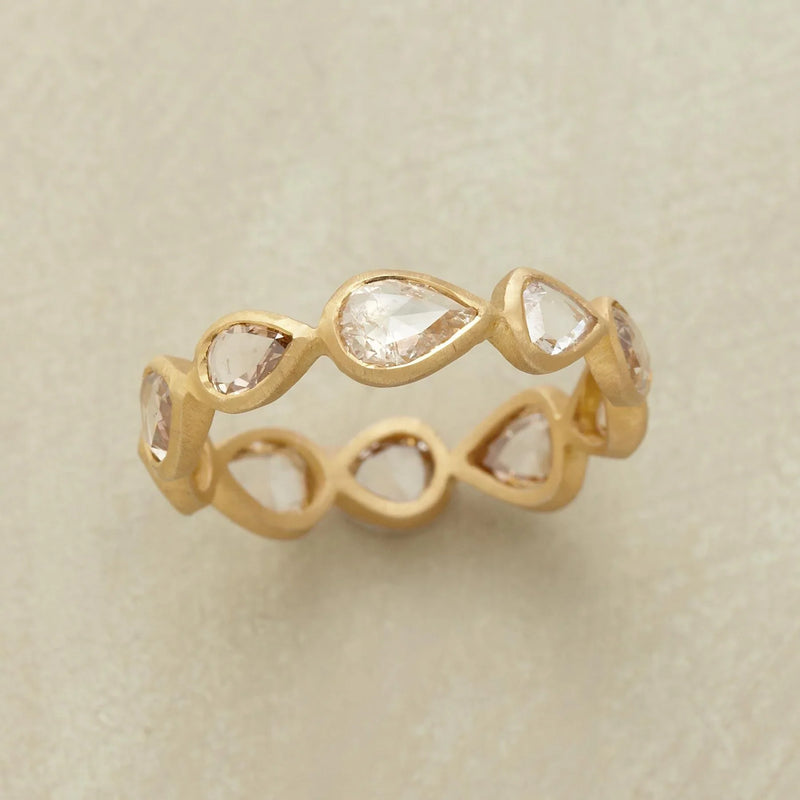 Vintage Diamond Droplets Ring