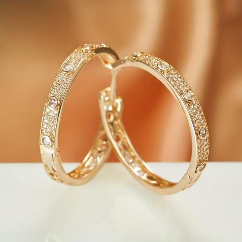 Pavé Huggie Hoop Earrings