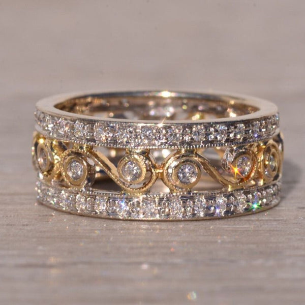 Ornate Diamond Filigree Ring