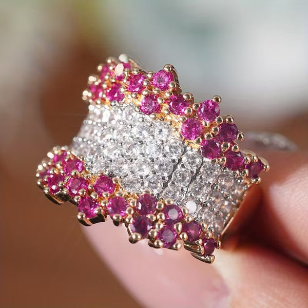 Pink Halo Cluster Ring
