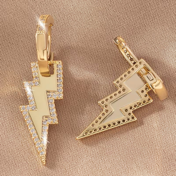 Lightning Bolt Huggie Earrings
