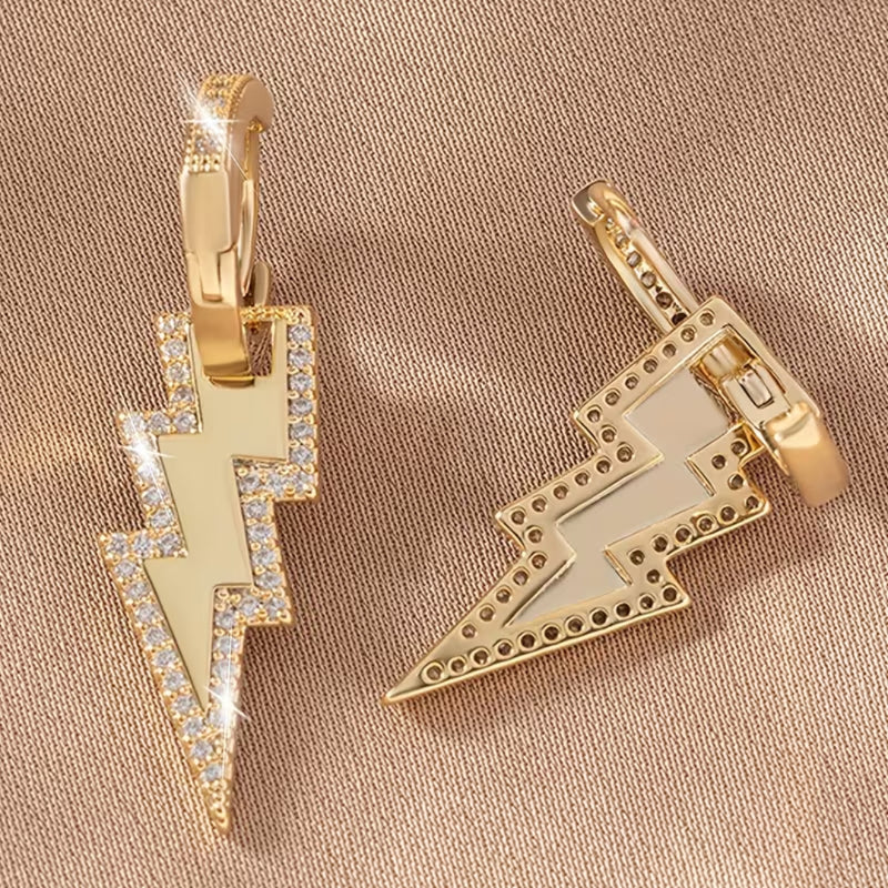 Lightning Bolt Huggie Earrings