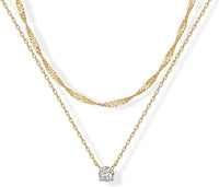 Halo Layered Necklace | Gold