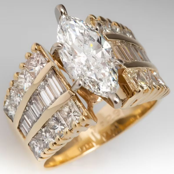 Radiant Emerald Accent Ring