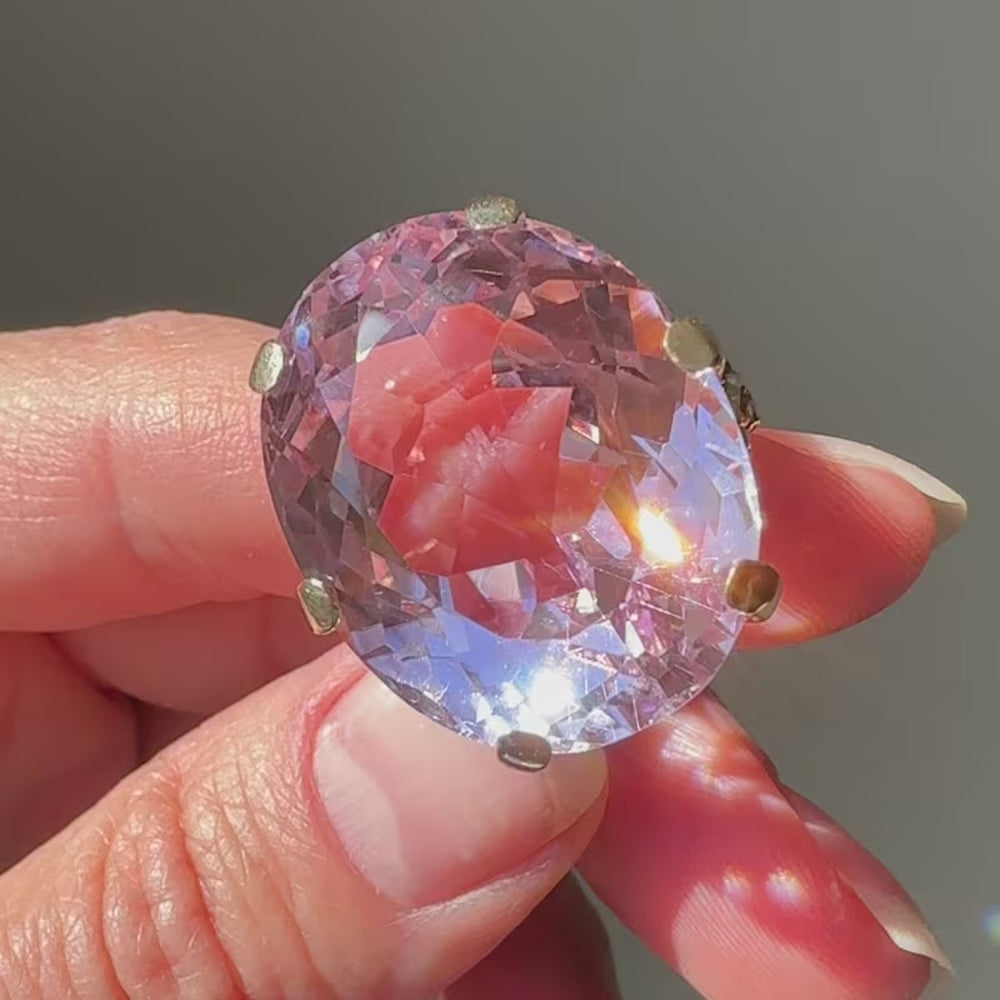 Blush Empress Oval Crystal Ring