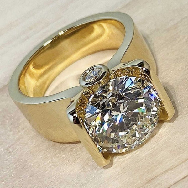 Bold Solitaire Dome Ring