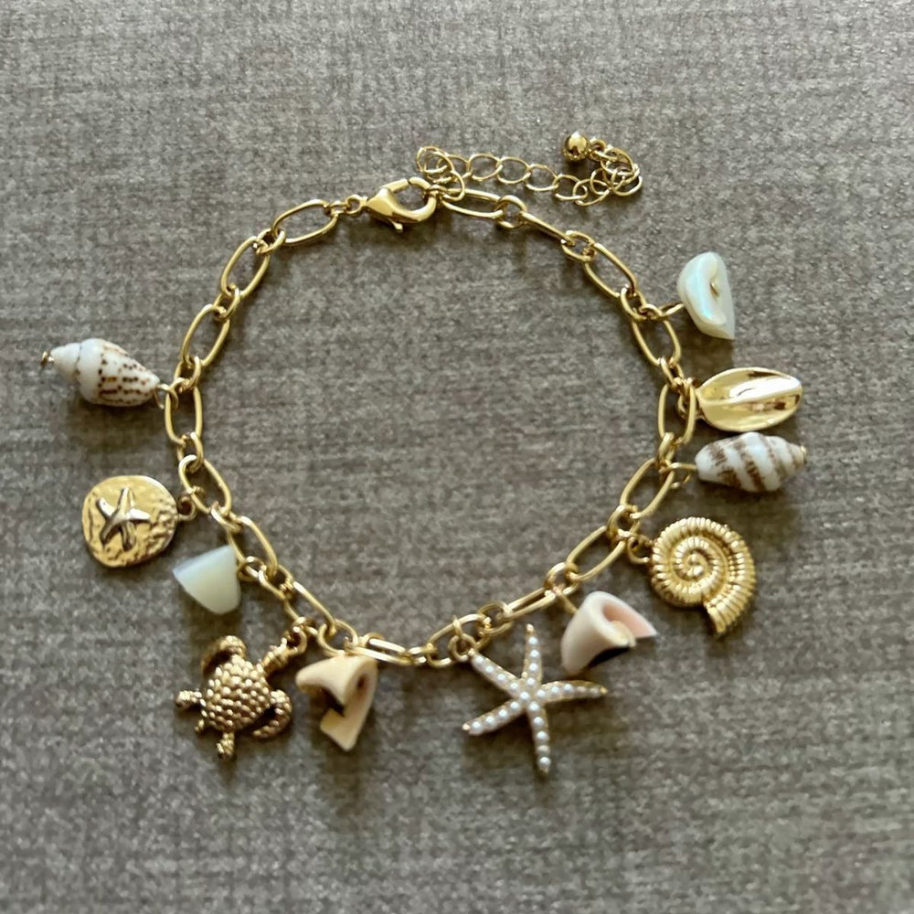 Coastal Shell Charm Bracelet