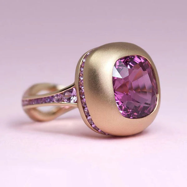 Vintage Rose Pink Gold Ring
