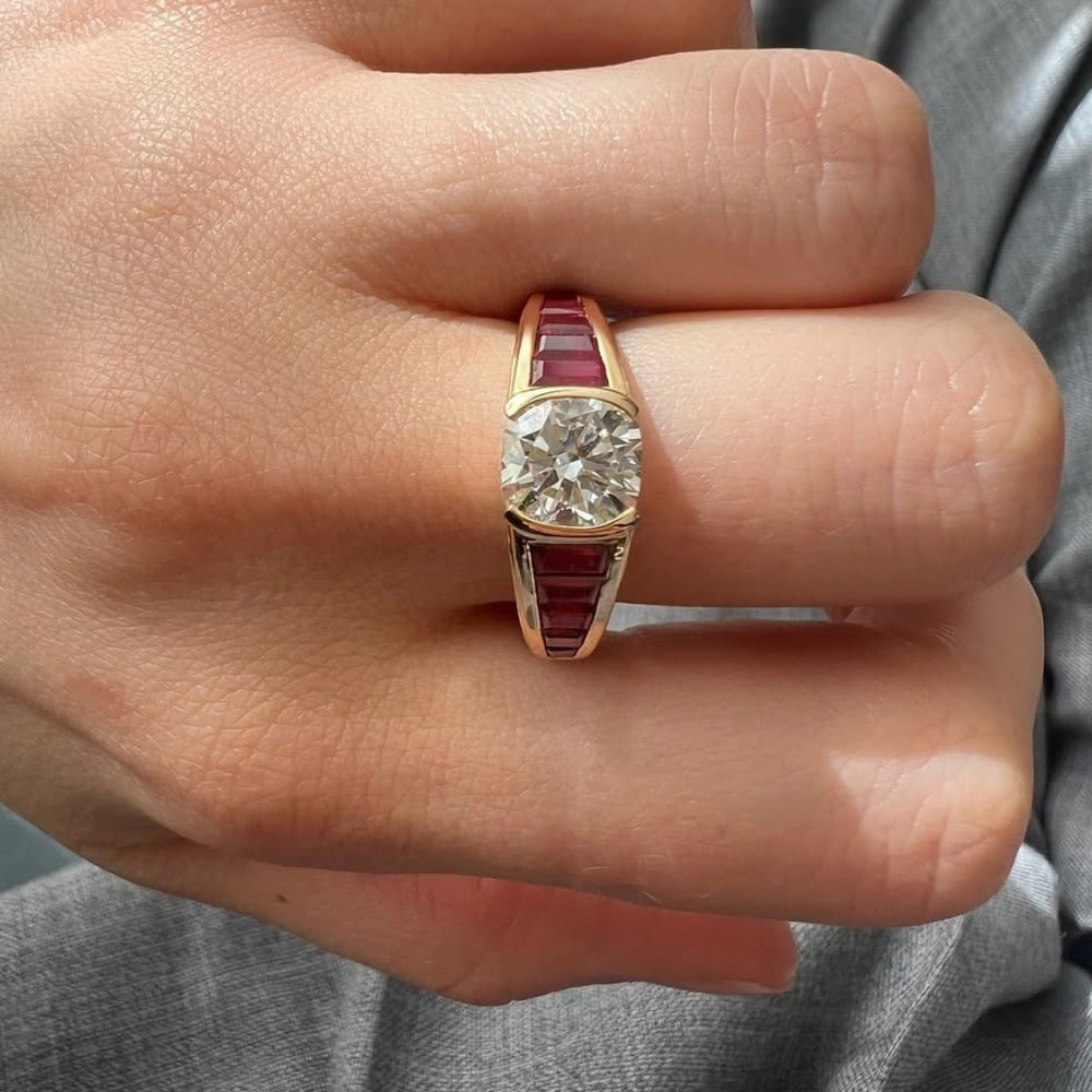 Ruby Accent Classic Ring