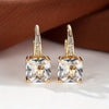 Gold Mystic Stone Hoop Earrings