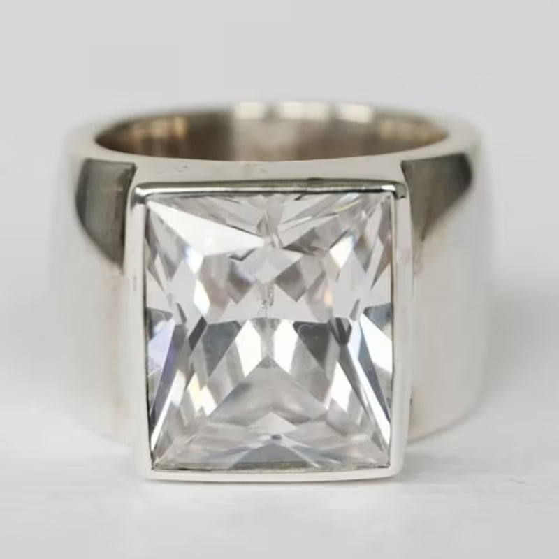 Modern Square Cut Ring