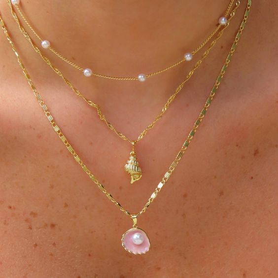 Layered Ocean Pearl Necklace
