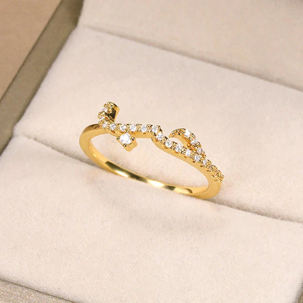 Luxury Zirconia Gold Ring