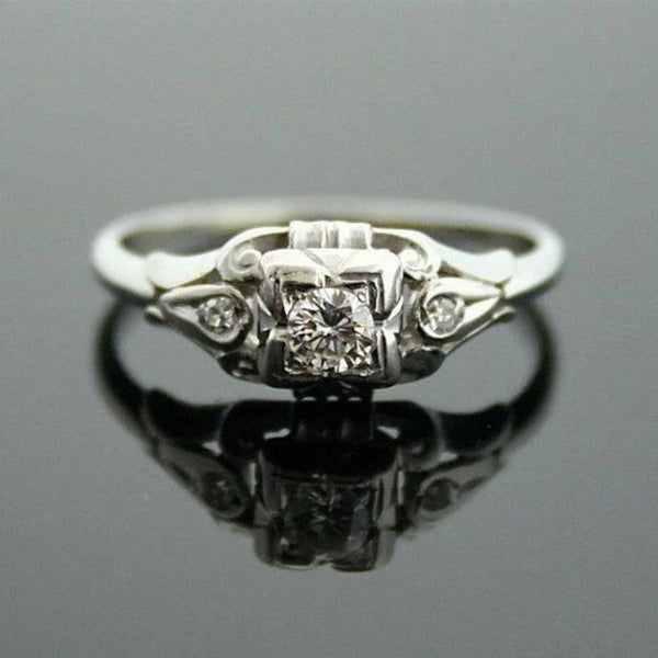 Vintage Silver Crystal Ring