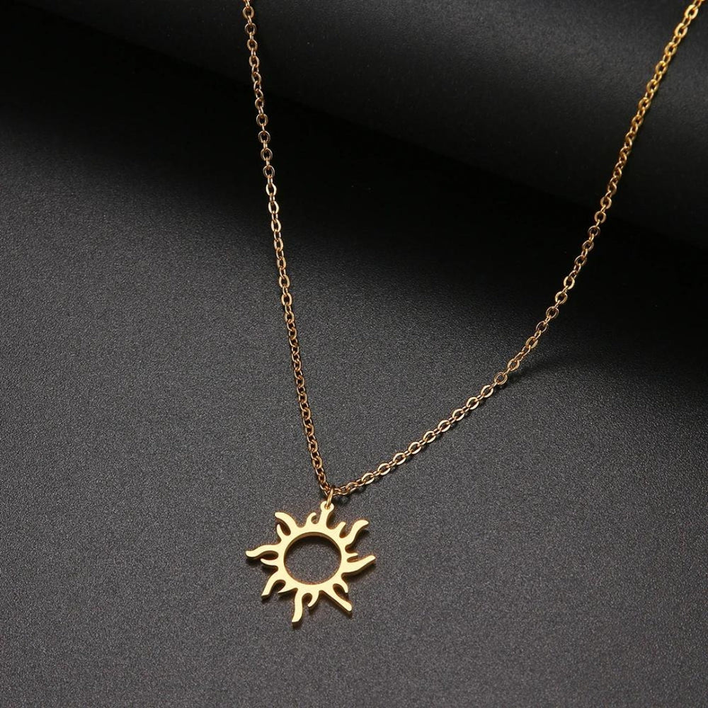 Gold and Silver Solar Pendant