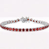 White Gold Ruby Tennis Bracelet