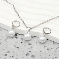 Golden Grace Pearl Jewelry Set | White Gold