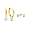 Larmes de Lune Gold Stone Earrings