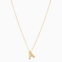 Love letter initial necklace | White Gold