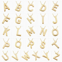 Love letter initial necklace | White Gold