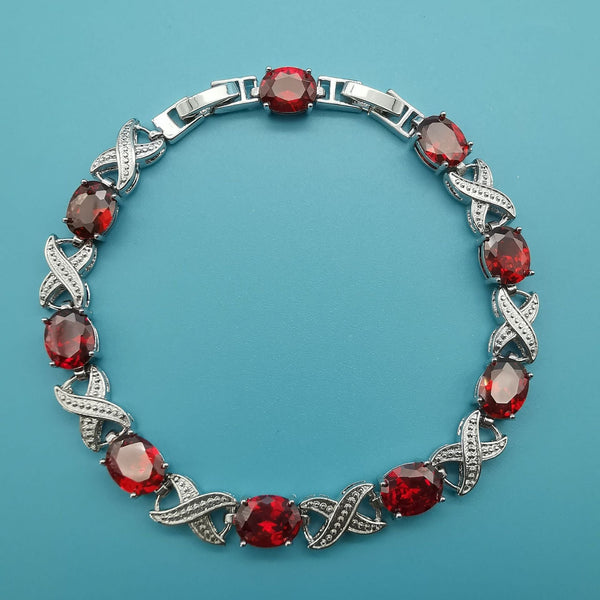 Alendra Flameaux White Gold Bracelet