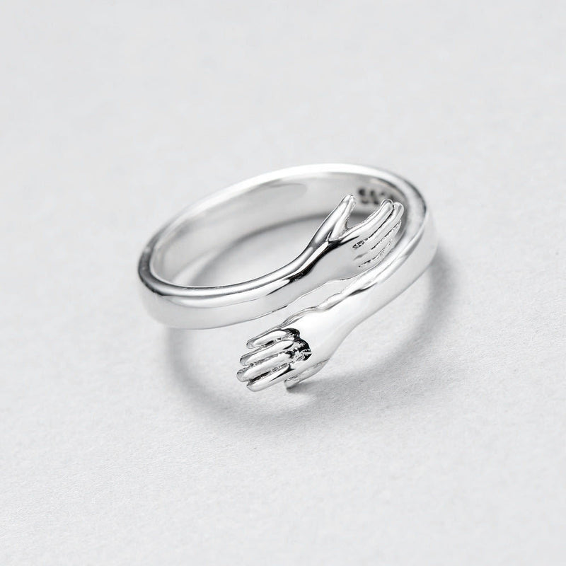Silver Adjustable Hug Ring