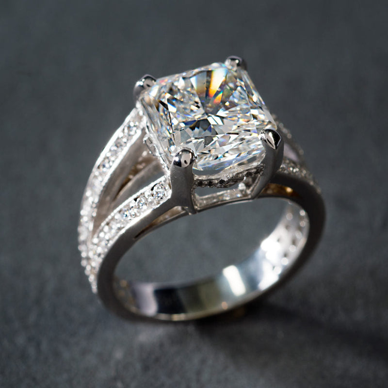 Vintage Silver Cubic Brilliance Ring