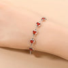 Ophelyra Garnetelle Bracelet - Elegant White Gold