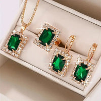 Sylvara Greenveil Jewelry Set | White Gold