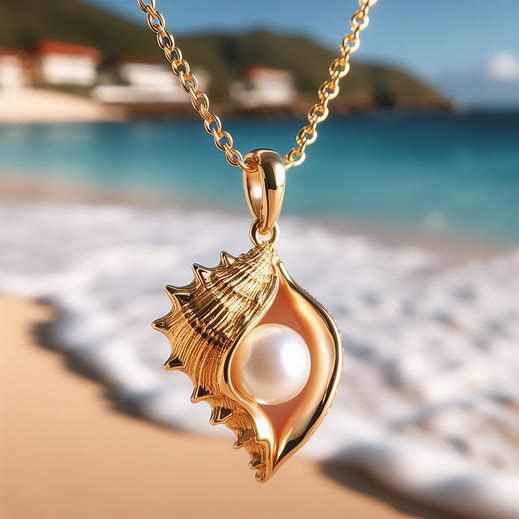 Pearl Shell Drop Necklace