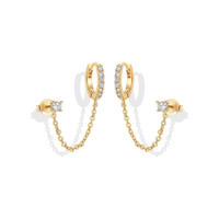 Adella Chain Earrings | Gold